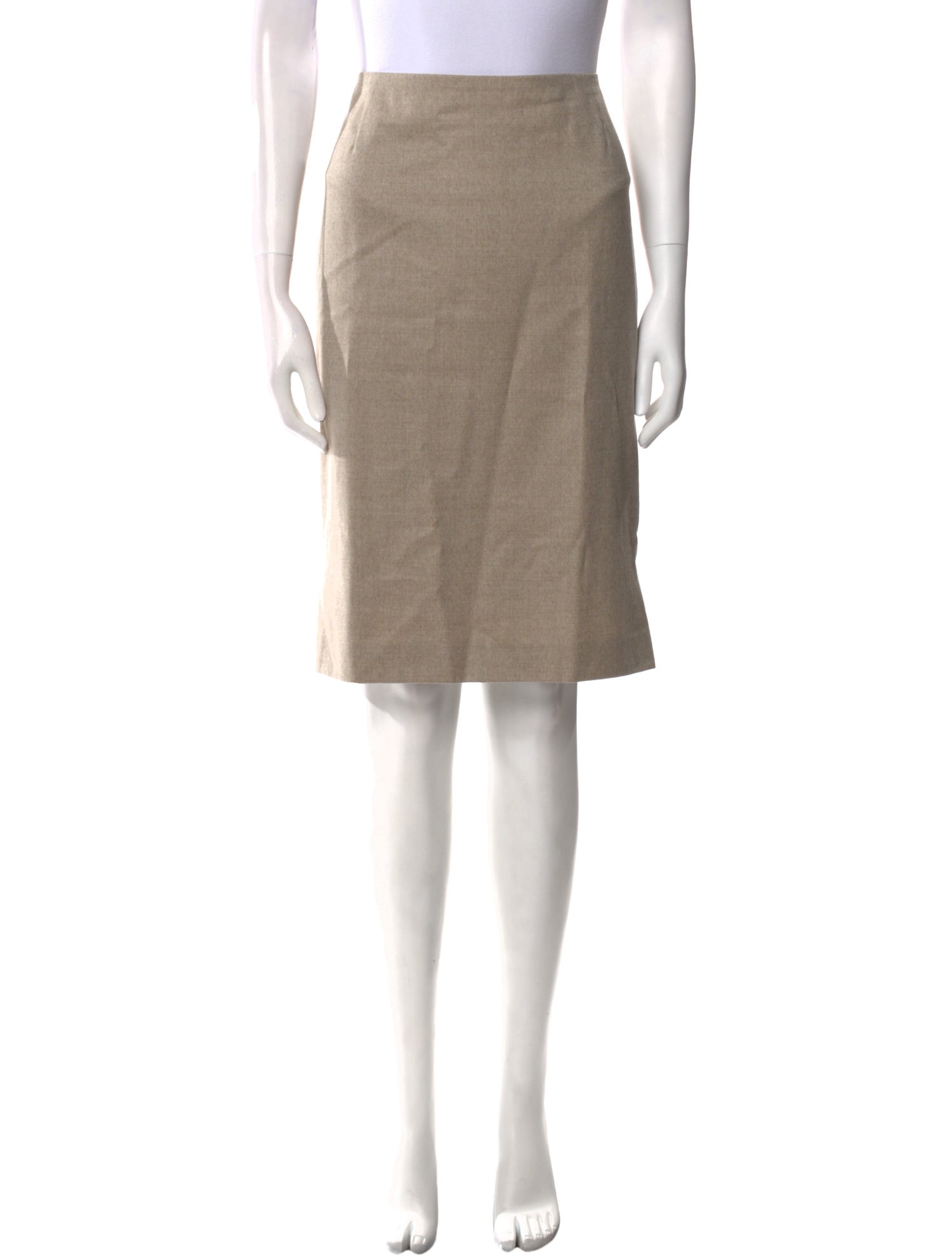 Akris Pleated Accents Knee-Length Skirt