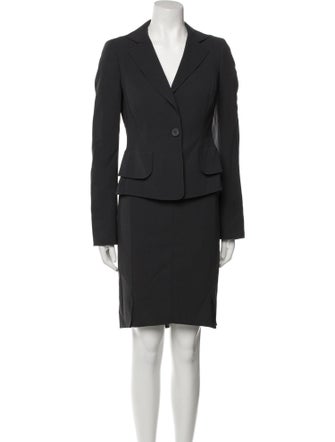 Akris Wool Ruffle Embellishment Skirt Set