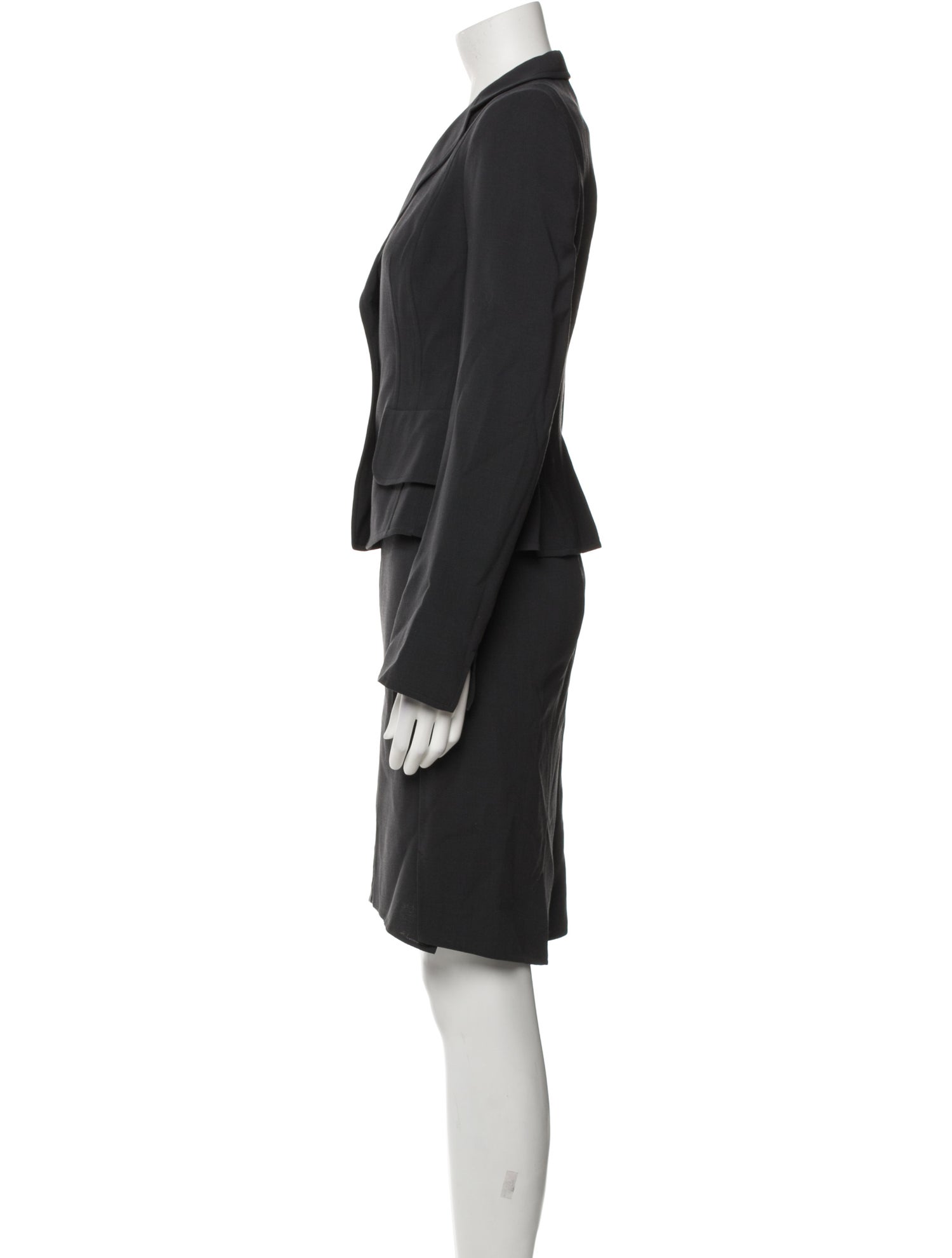 Akris Wool Ruffle Embellishment Skirt Set