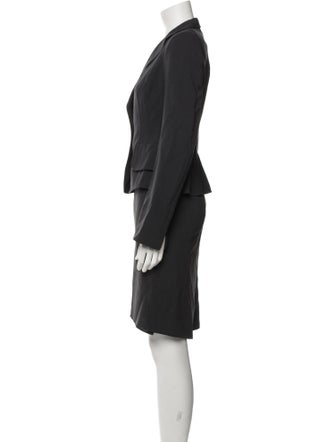 Akris Wool Ruffle Embellishment Skirt Set