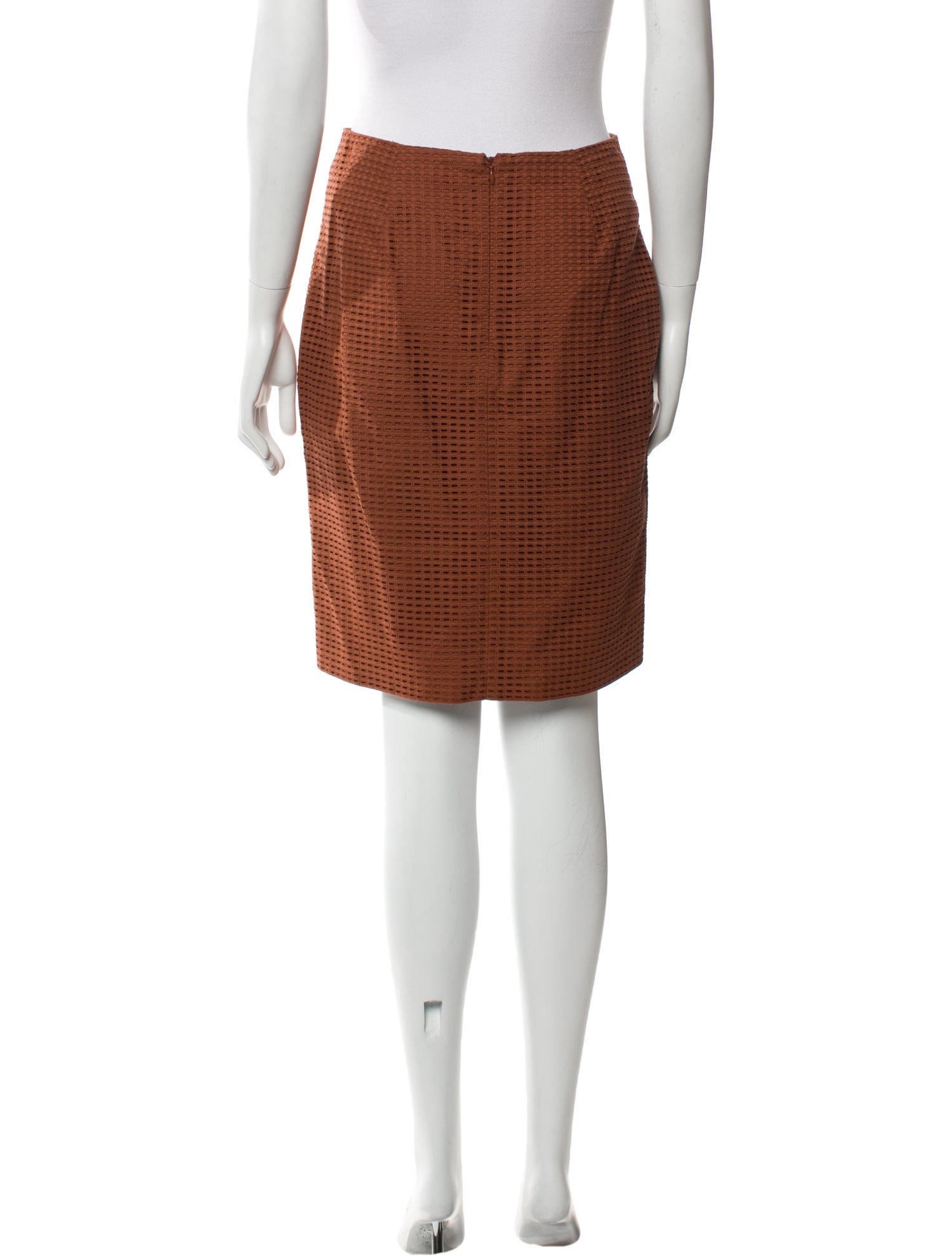 Akris Embroidered Accent Knee-Length Skirt