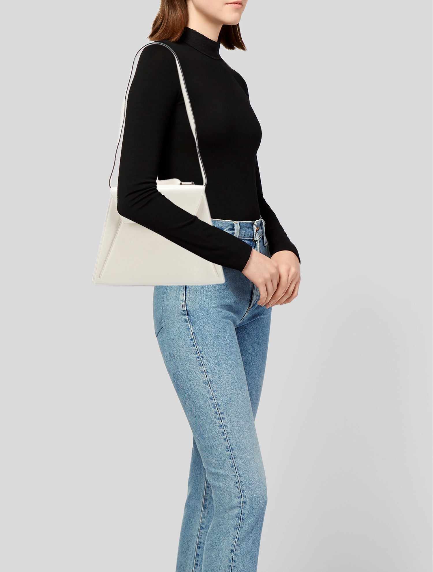 Akris Leather Top Handle Bag