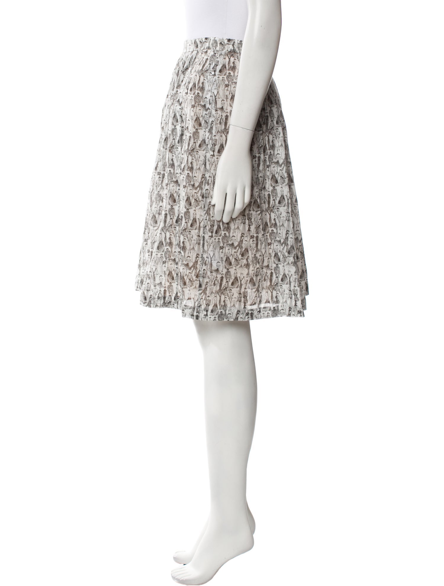 Akris Printed Knee-Length Skirt w/ Tags