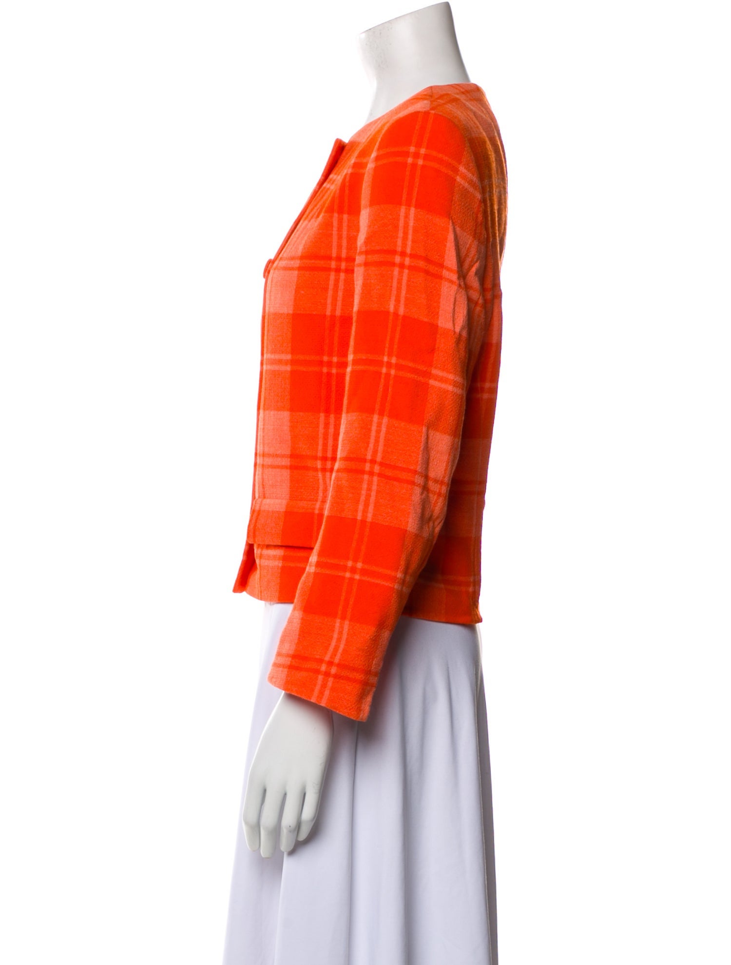 Akris Virgin Wool Plaid Print Blazer