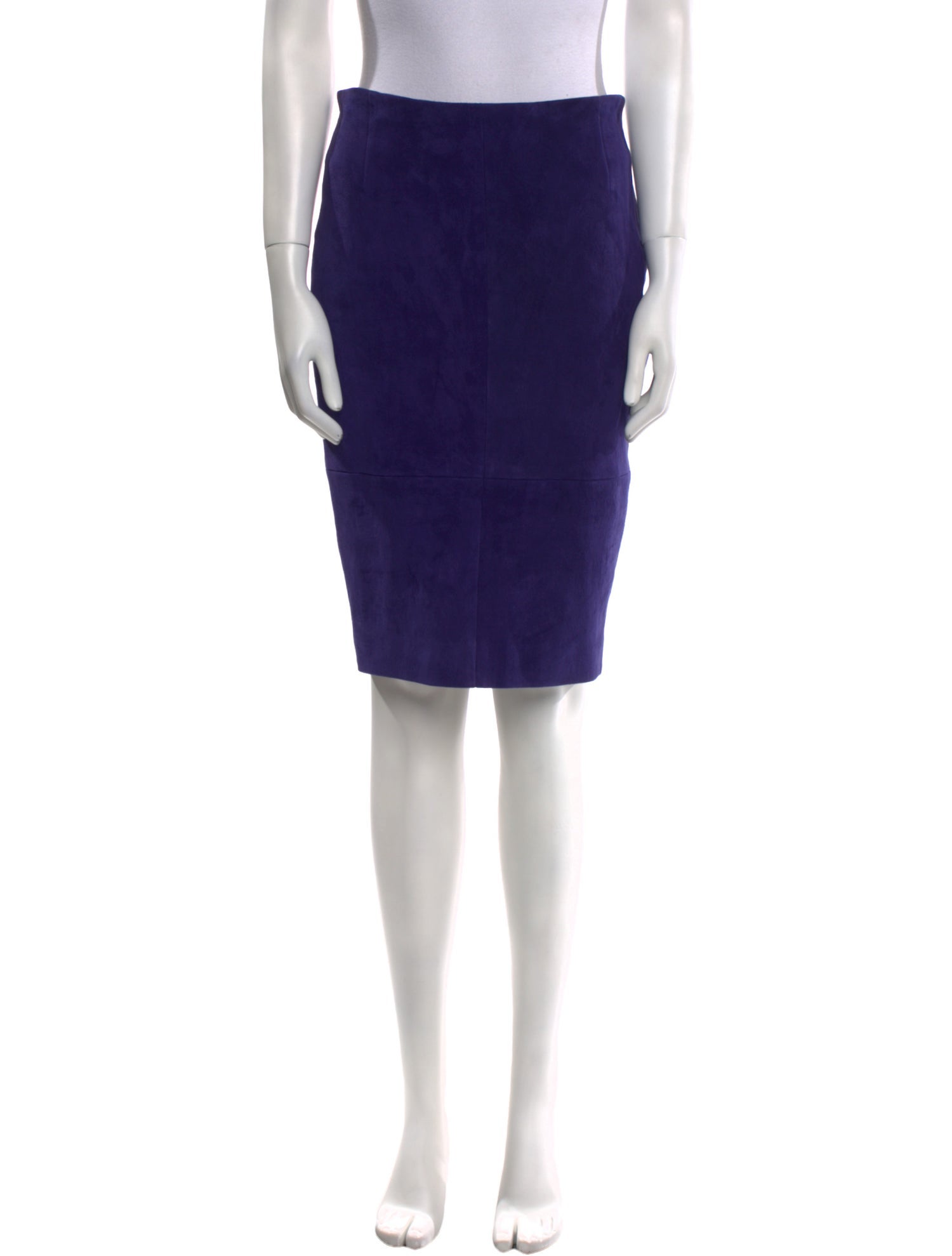 Akris Suede Knee-Length Skirt