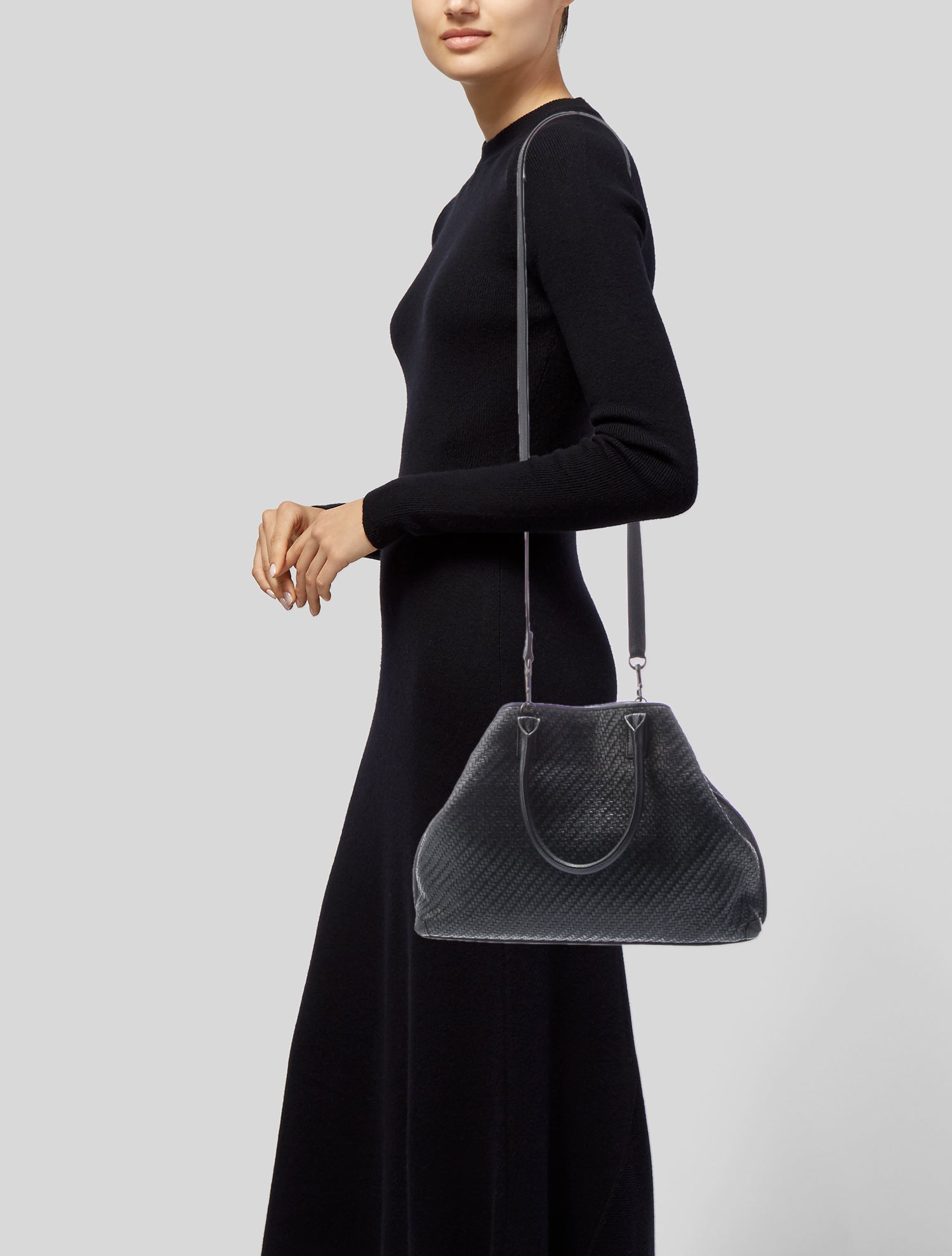 Akris Leather Top Handle Bag