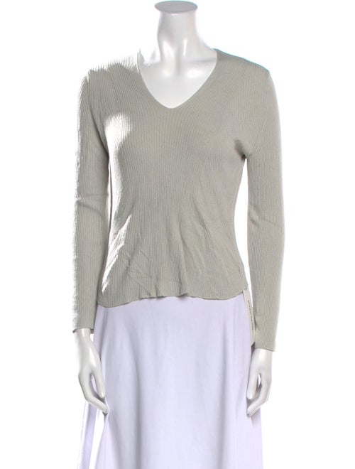 Akris Silk V-Neck Sweater
