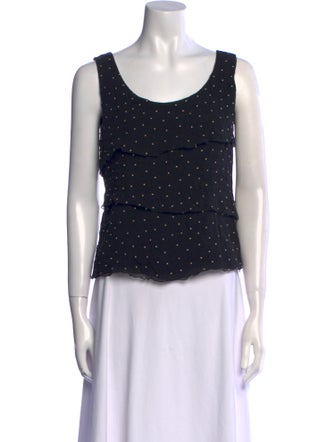 Akris Silk Polka Dot Print Top