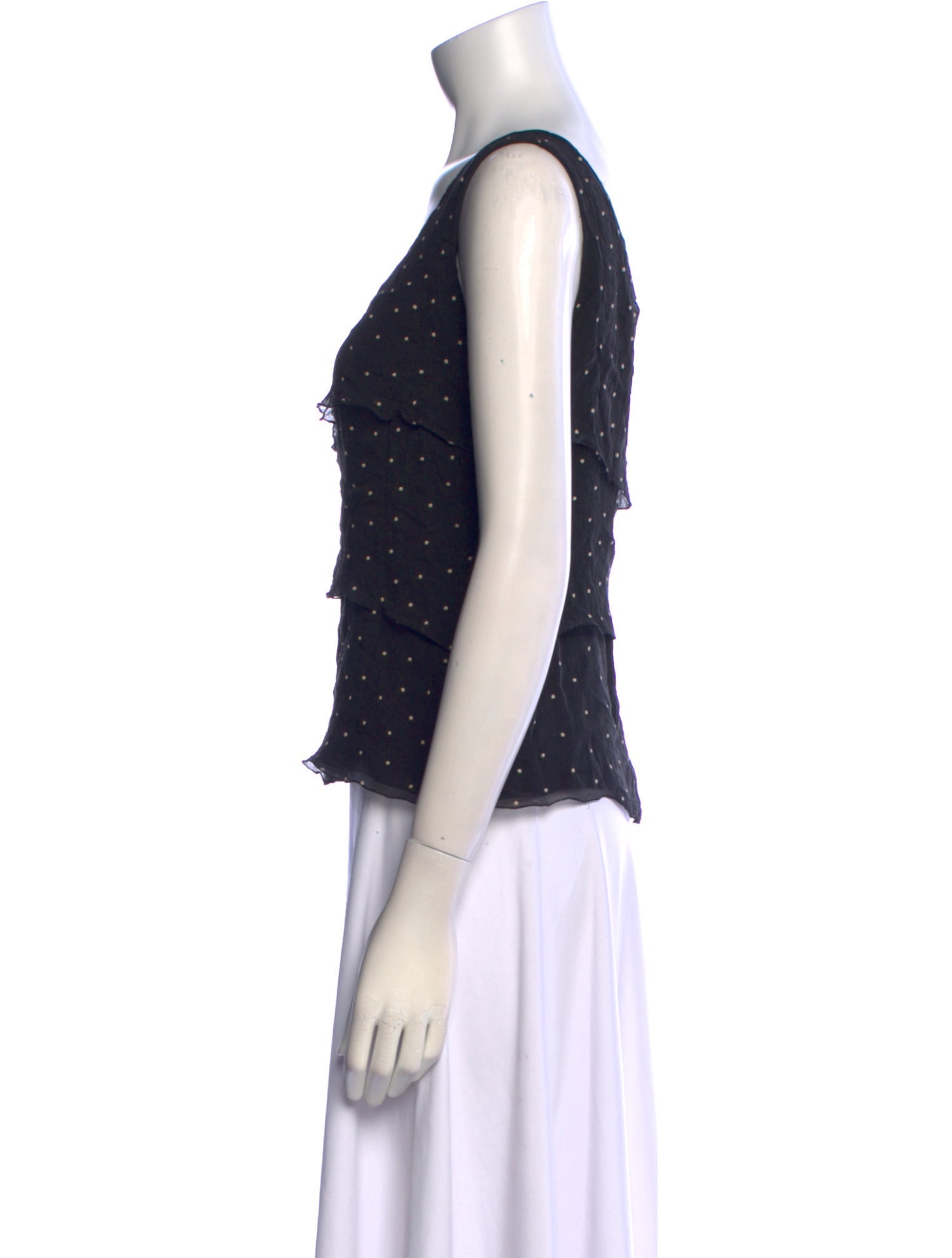 Akris Silk Polka Dot Print Top