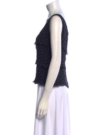 Akris Silk Polka Dot Print Top