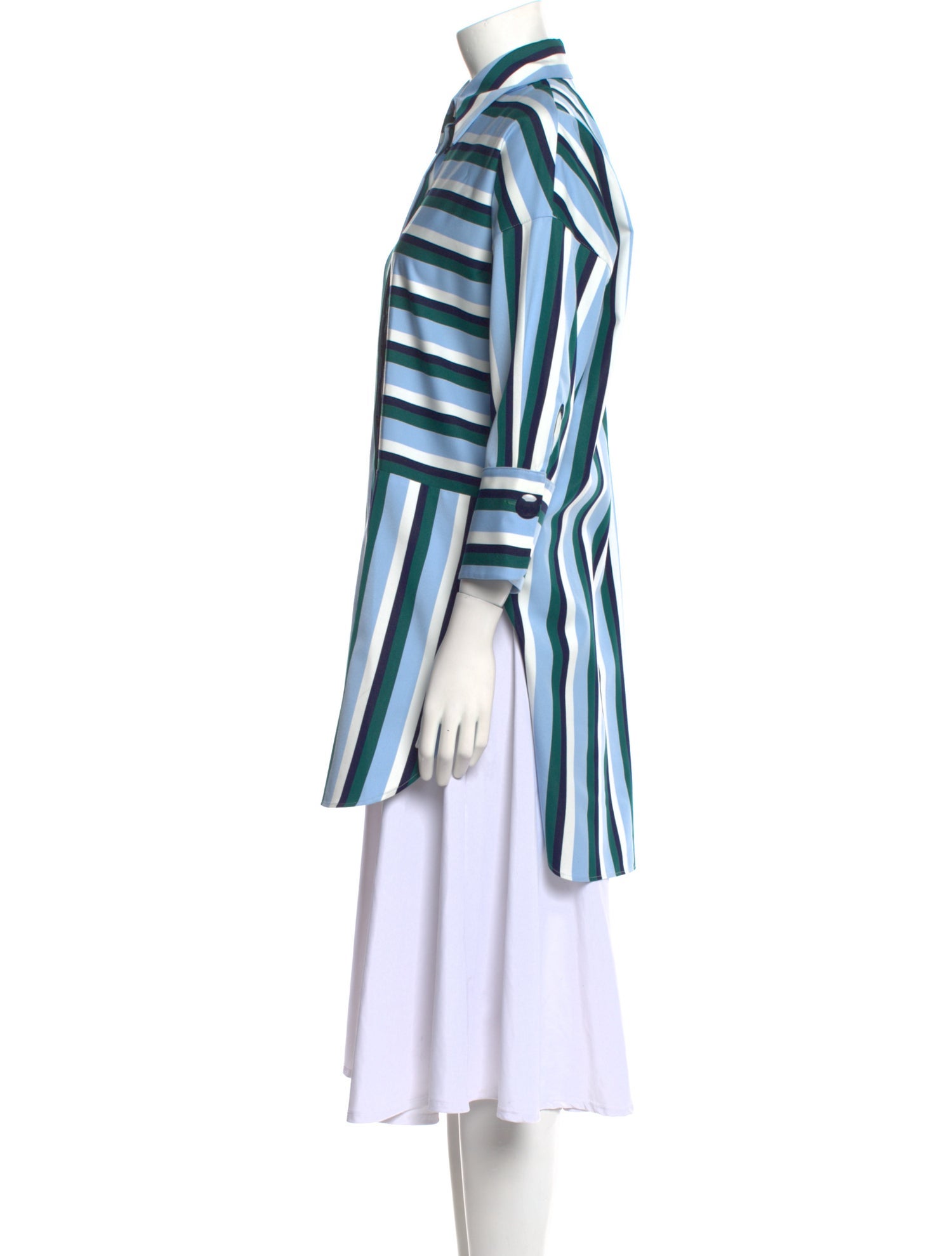 Akris Punto Striped Long Sleeve Tunic