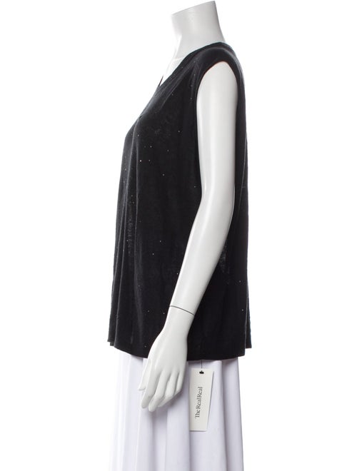 Akris Linen Scoop Neck Top