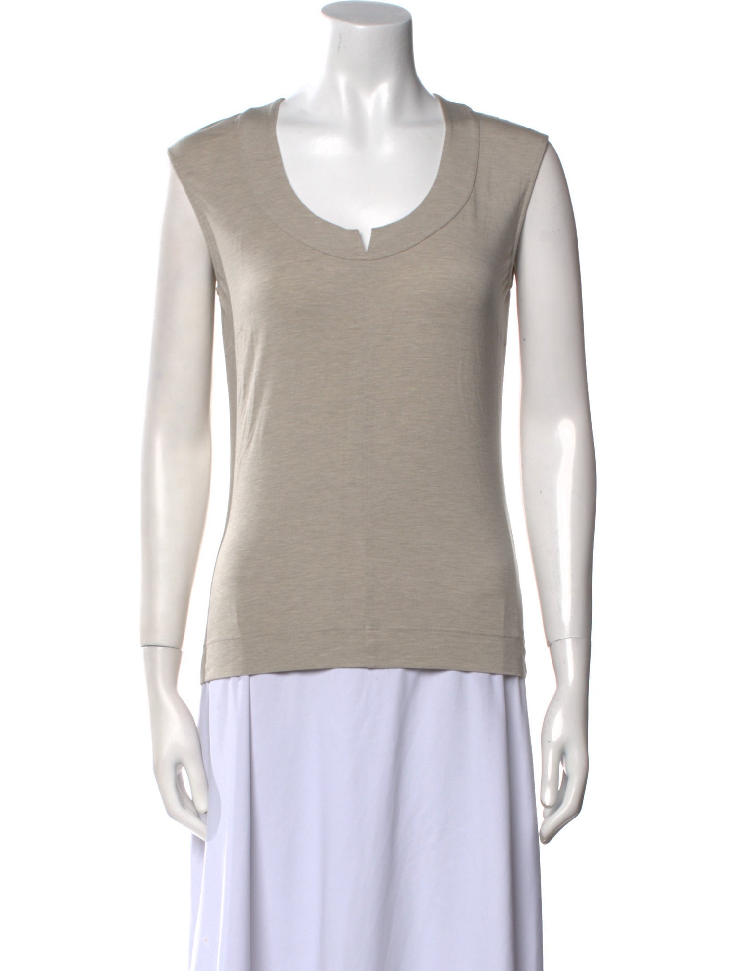 Akris Scoop Neck Short Sleeve Tank Top