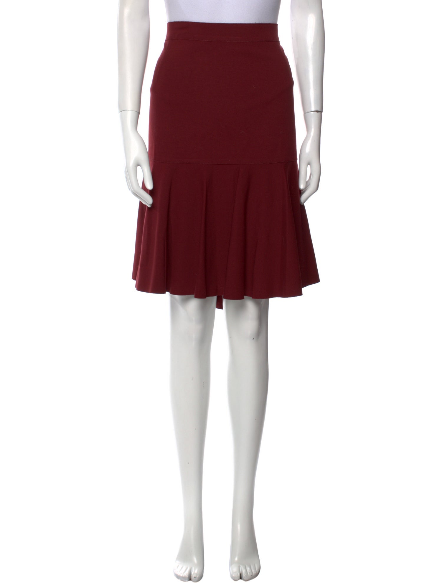 Akris Raw-Edge Trim Knee-Length Skirt