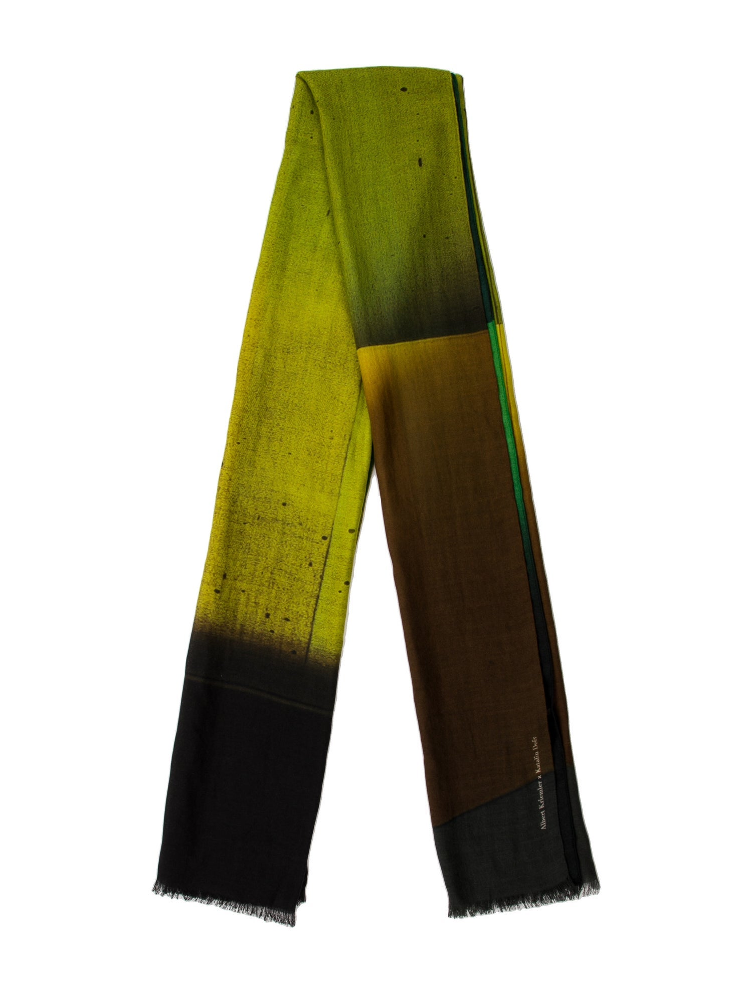 Akris Cashmere Colorblock Pattern Shawl