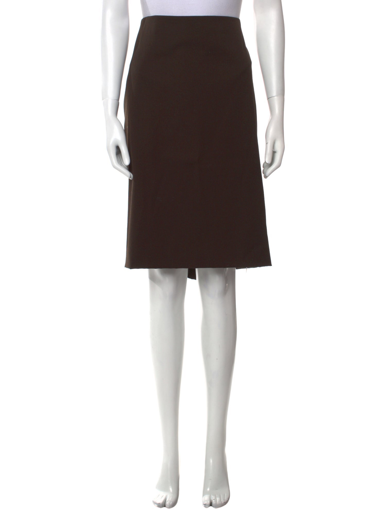 Akris Pleated Accents Knee-Length Skirt