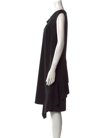 Akris V-Neck Midi Length Dress