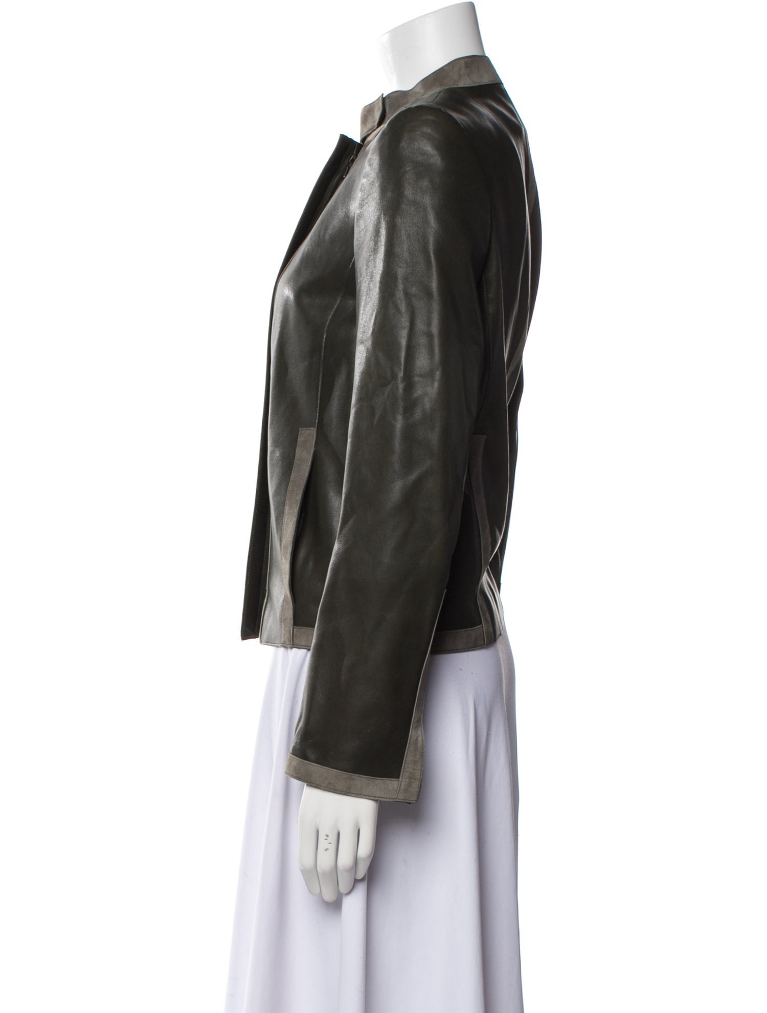 Akris Leather Biker Jacket