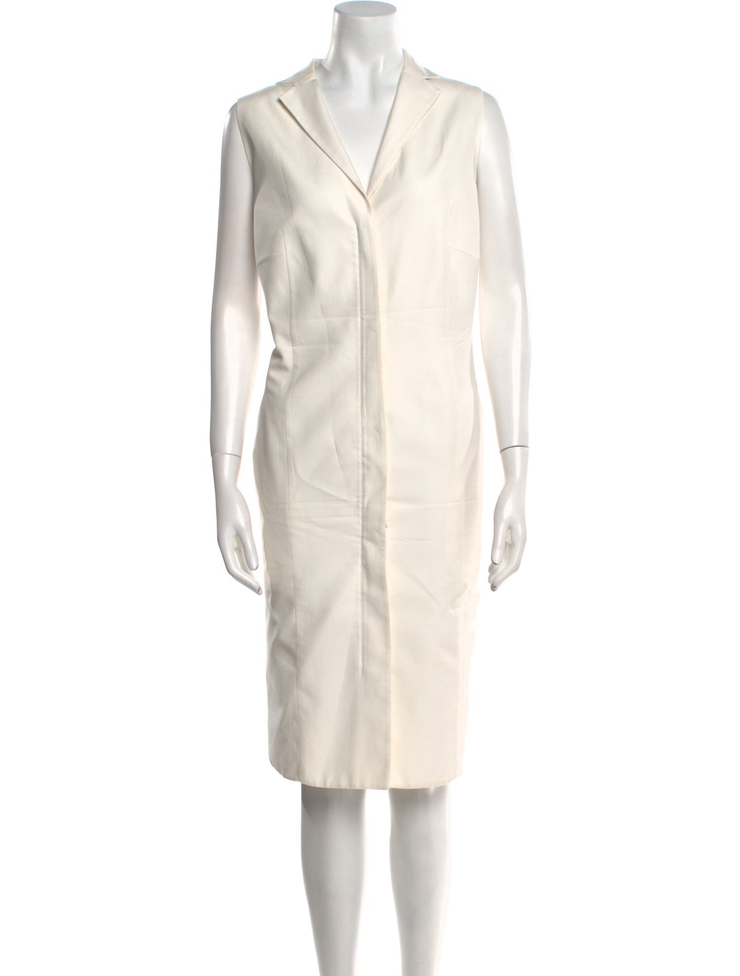 Akris V-Neck Midi Length Dress