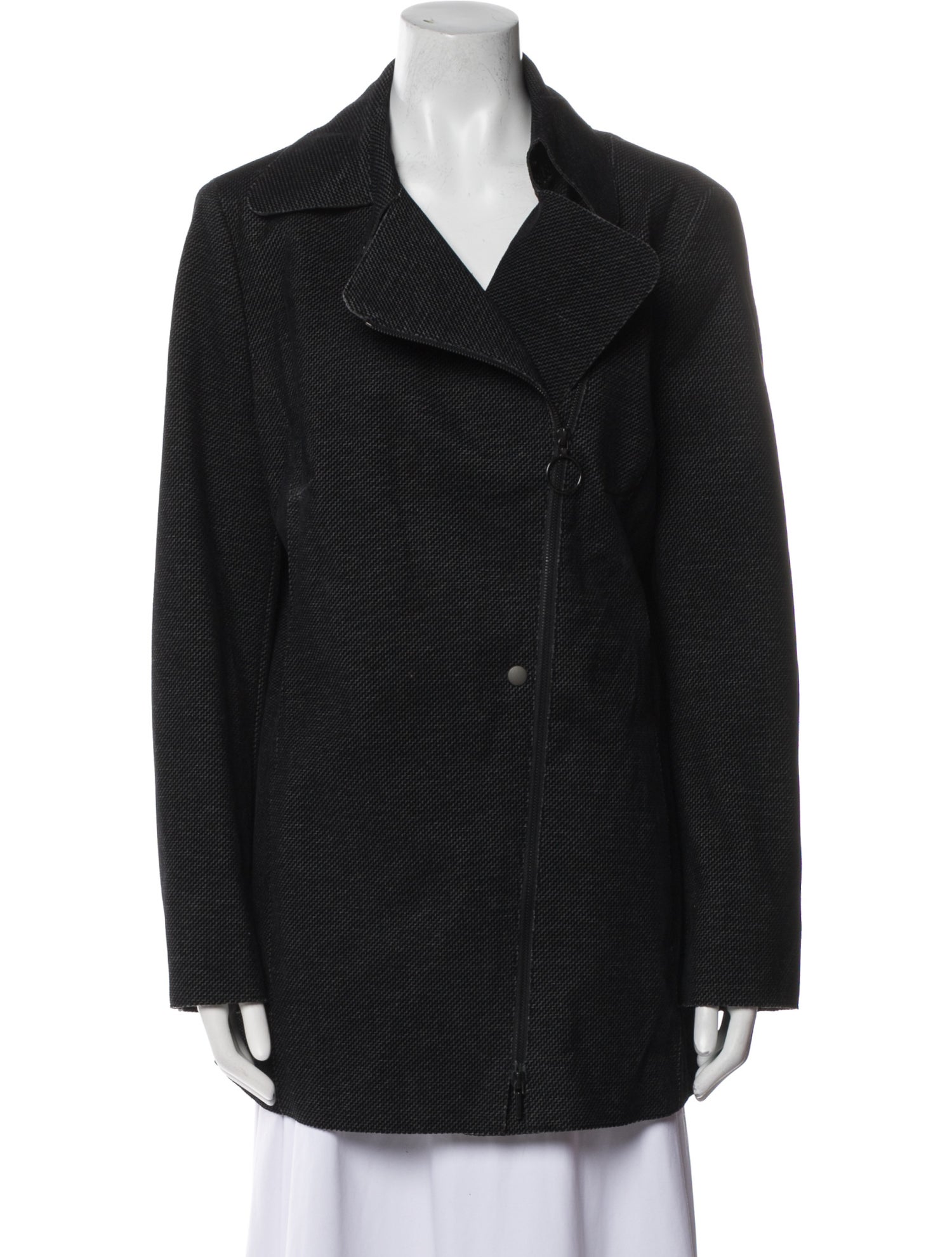 Akris Plaid Print Peacoat