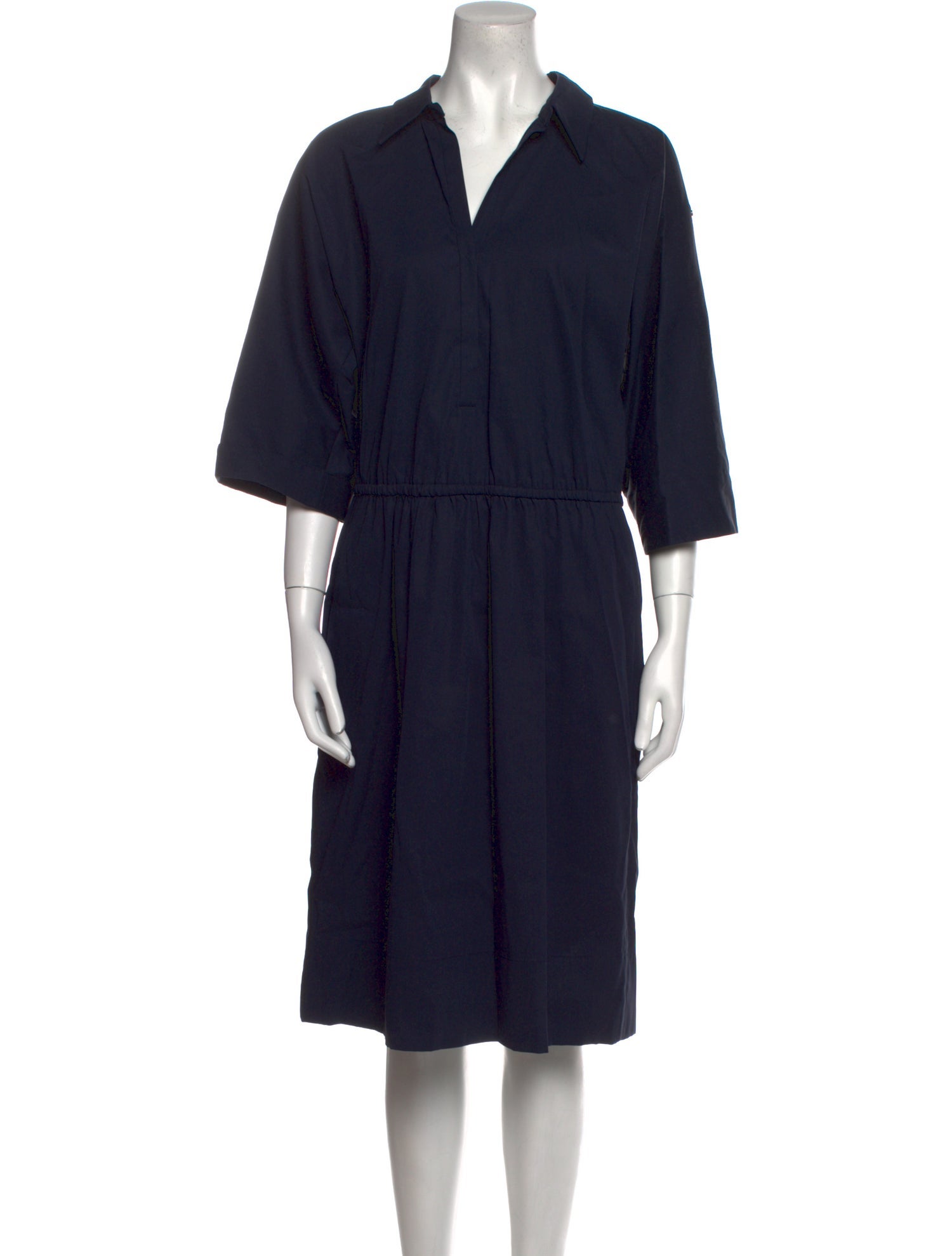 Akris V-Neck Midi Length Dress