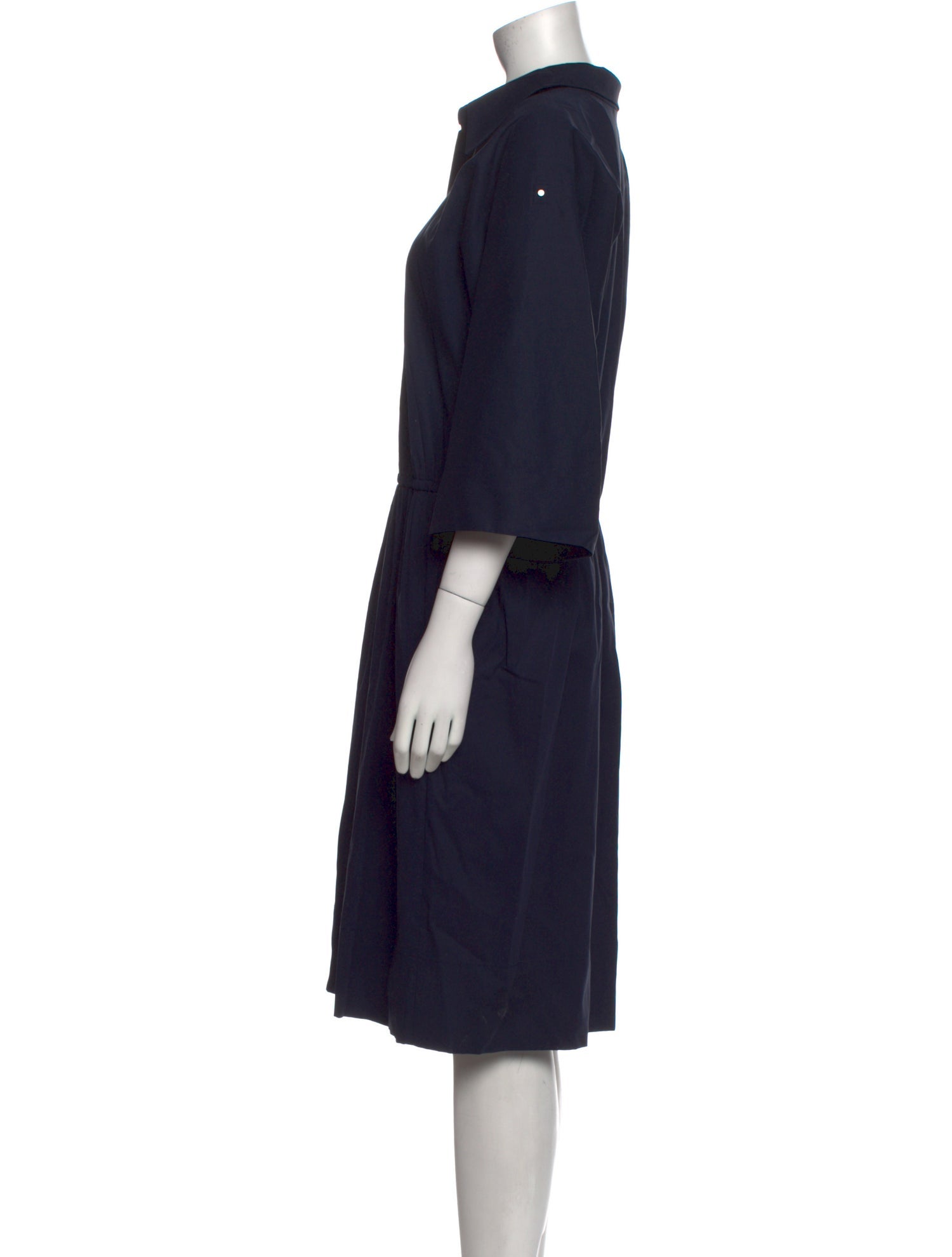 Akris V-Neck Midi Length Dress