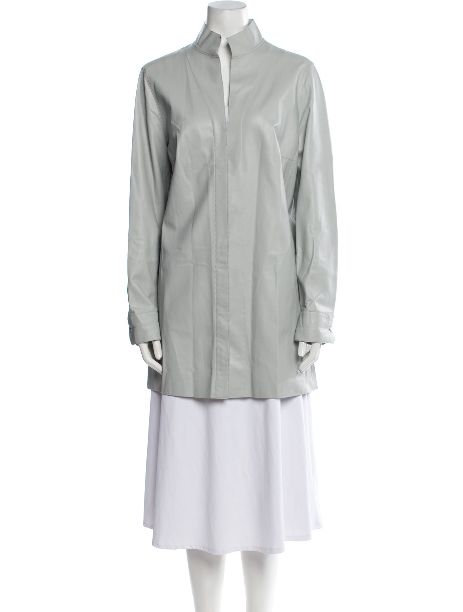 Akris Lamb Leather Coat