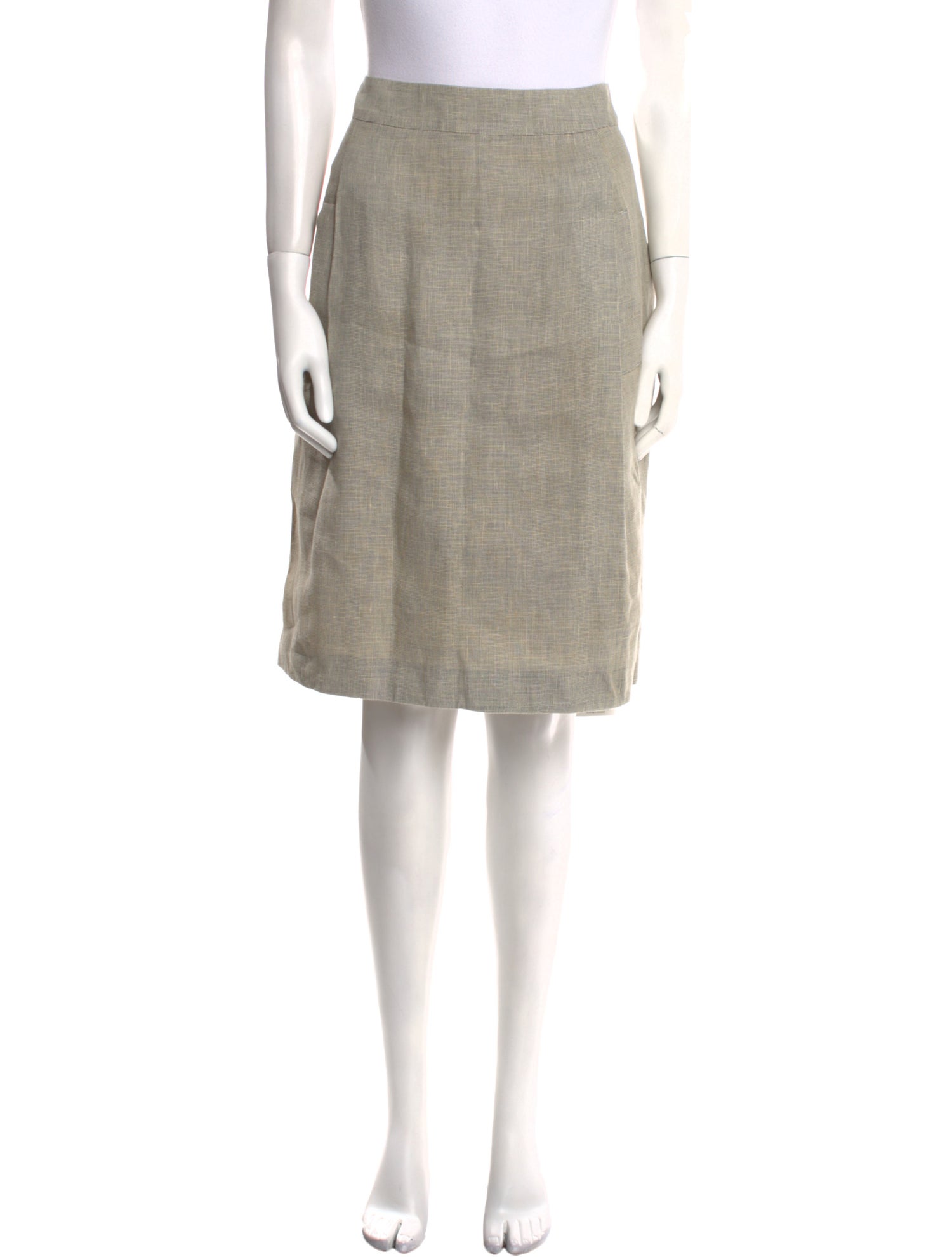 Akris Linen Knee-Length Skirt
