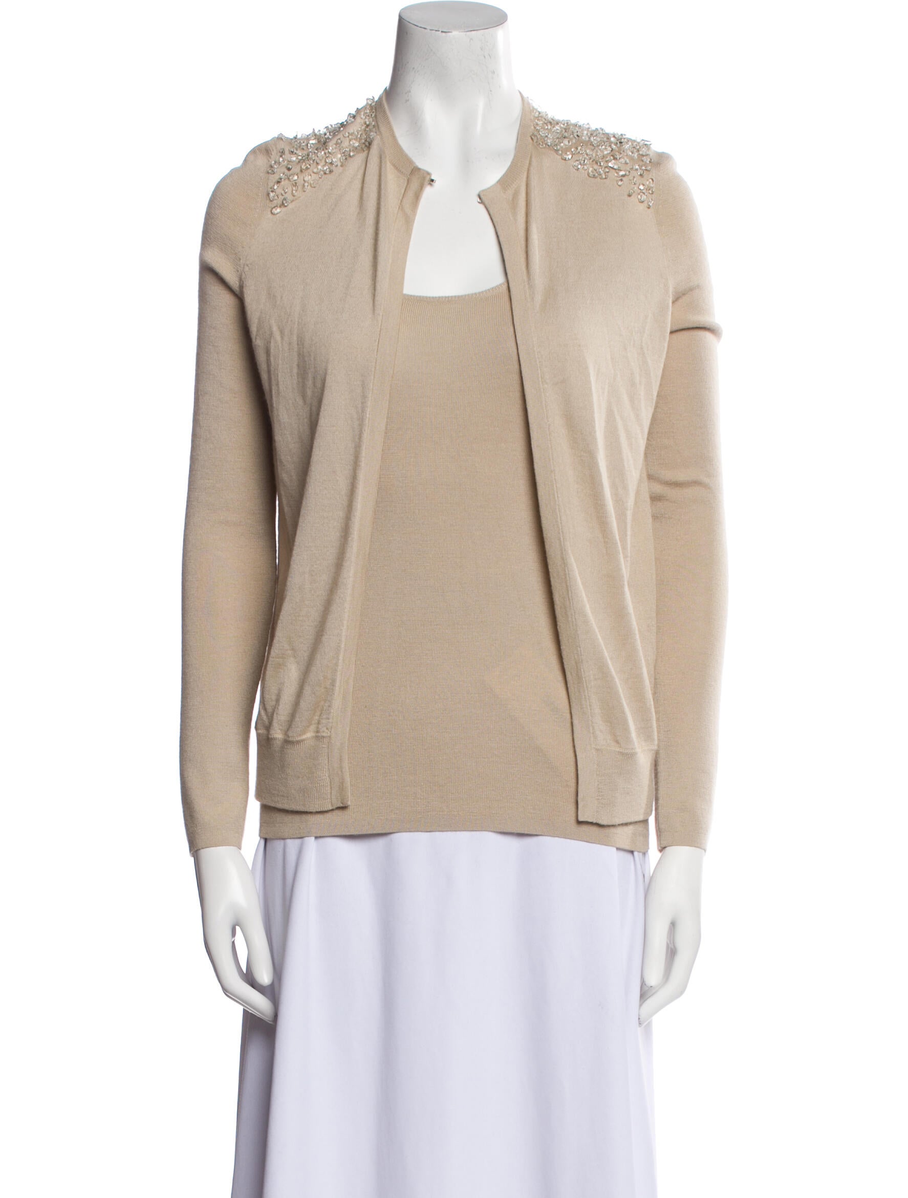Akris Cashmere Beaded Accents Set