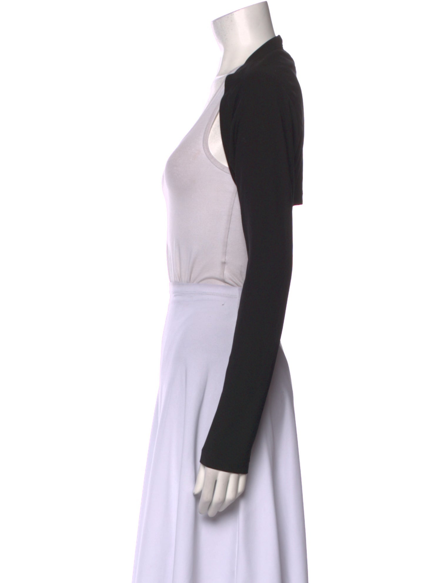 Akris Scoop Neck Long Sleeve Crop Top