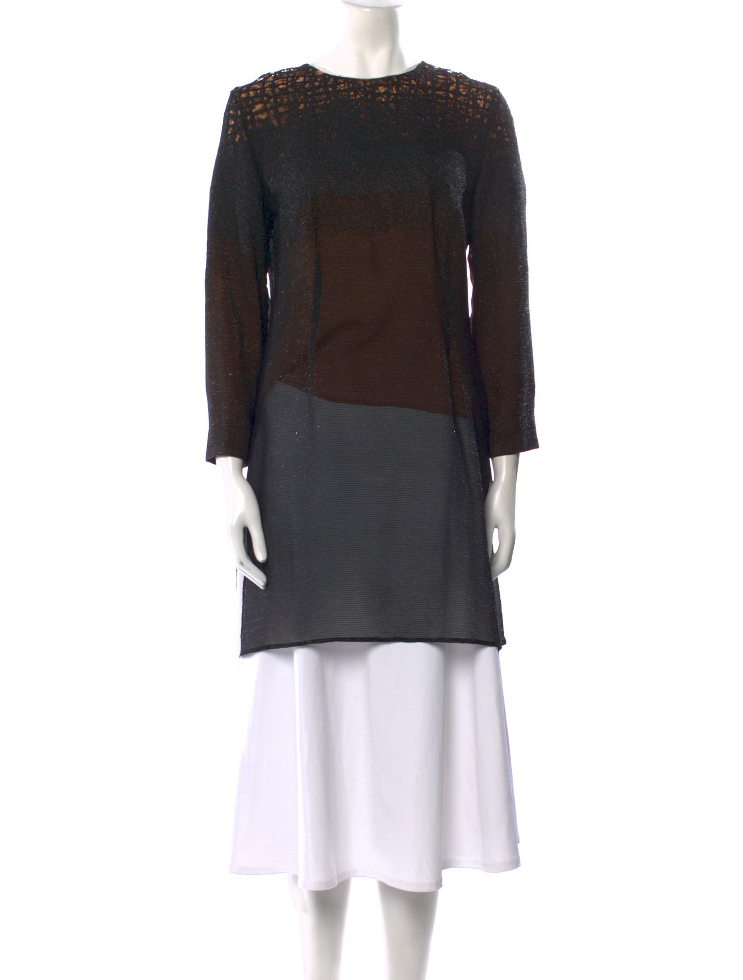 Akris Bateau Neckline Three-Quarter Sleeve Tunic