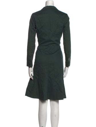 Akris V-Neck Knee-Length Dress