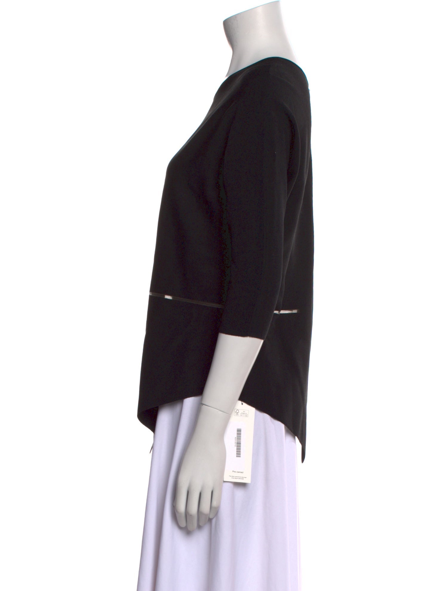 Akris Crew Neck Three-Quarter Sleeve Top