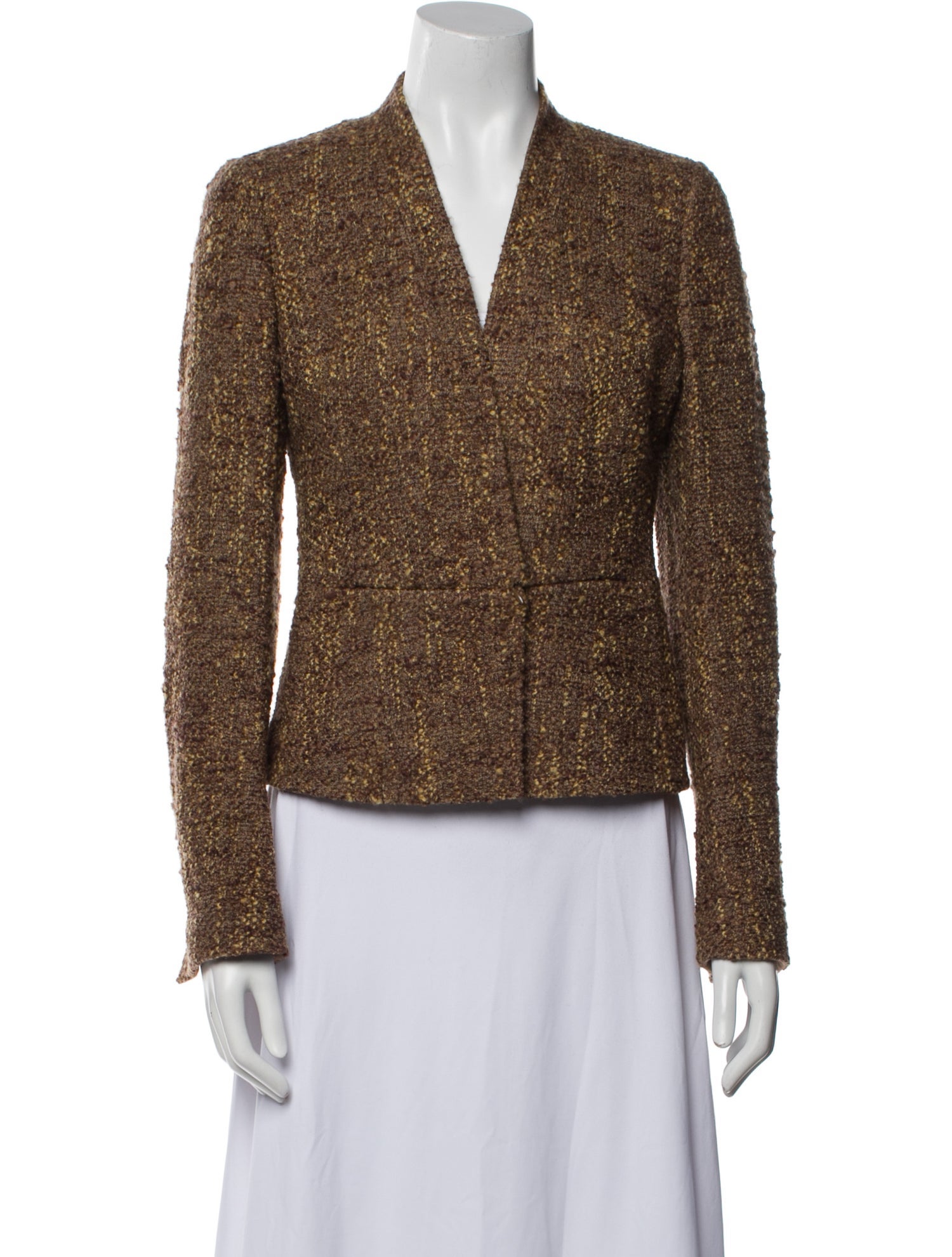 Akris Wool Tweed Pattern Blazer