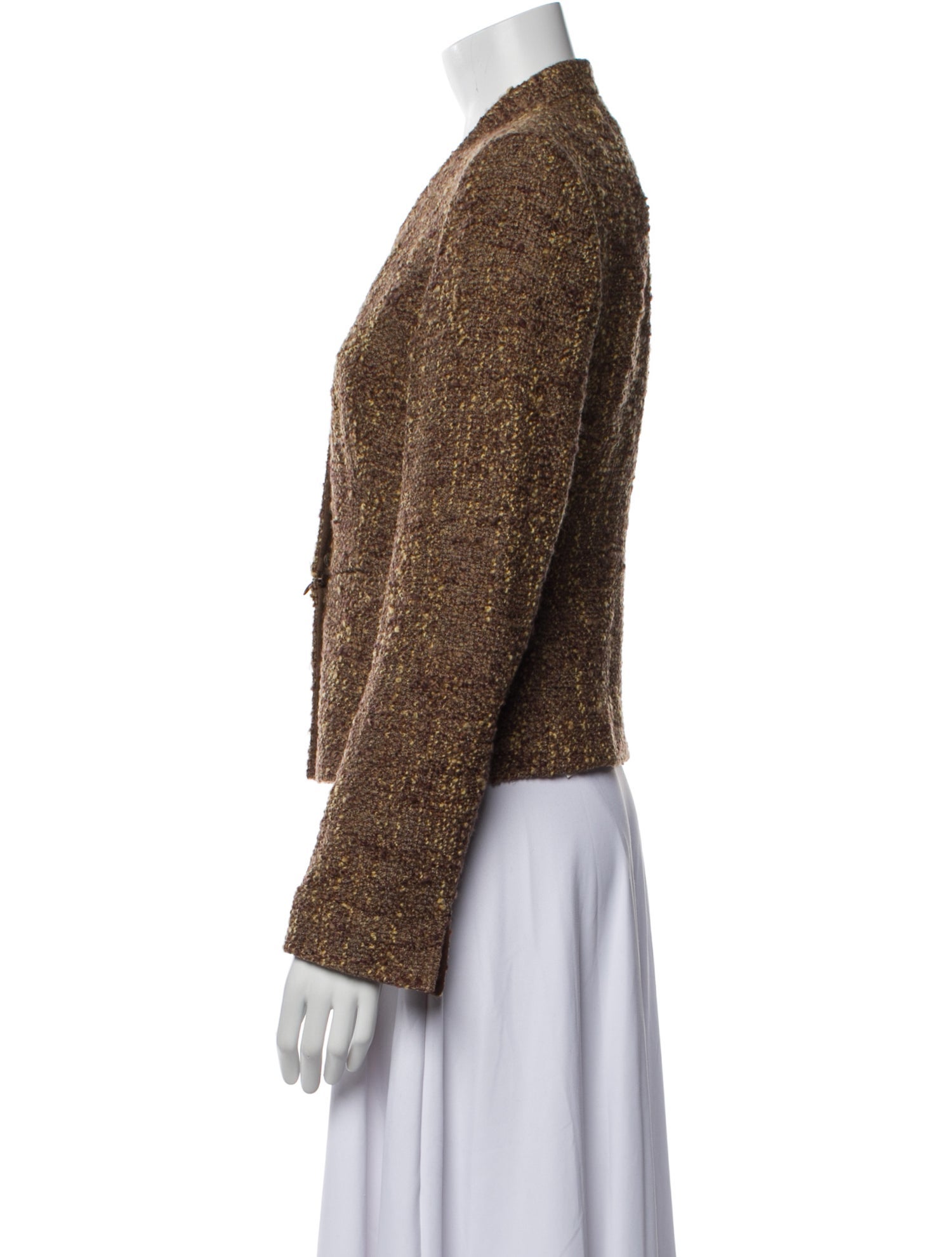 Akris Wool Tweed Pattern Blazer