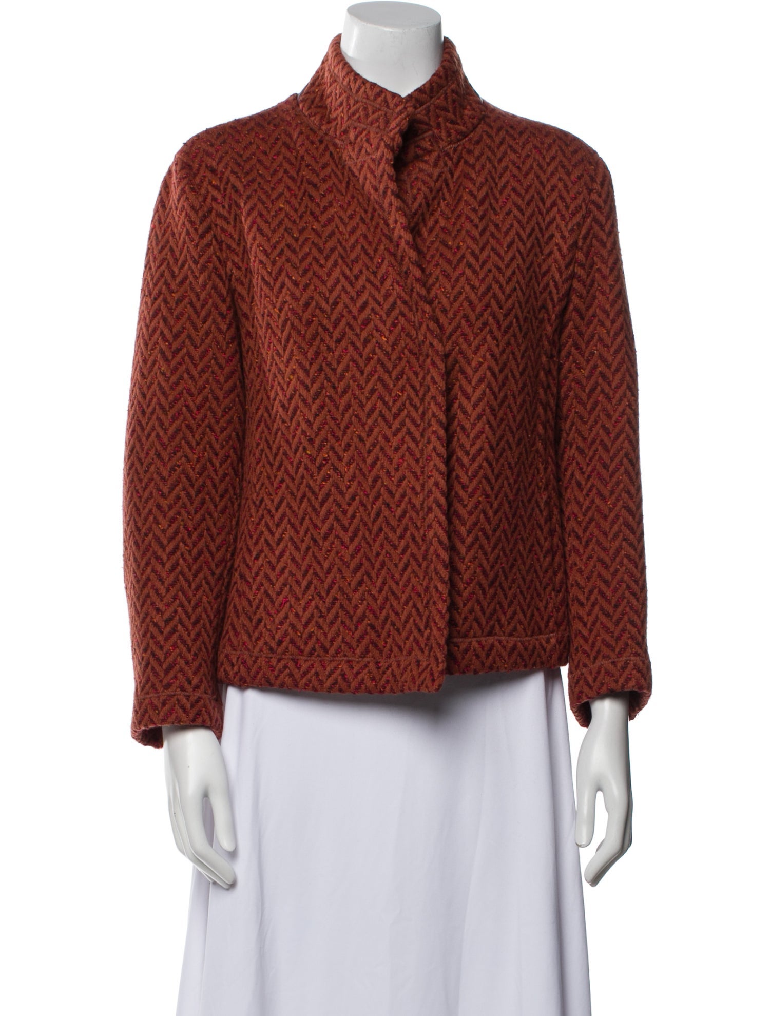 Akris Wool Tweed Pattern Jacket
