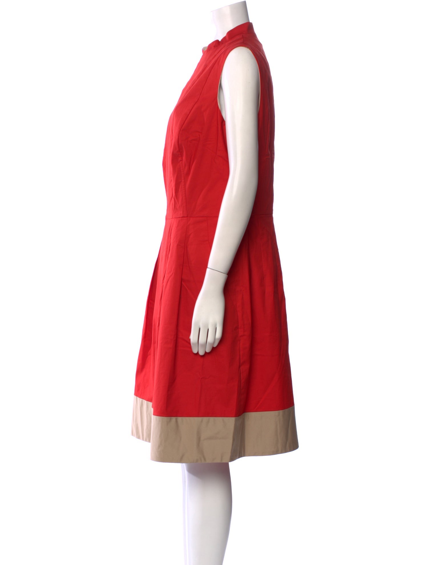 Akris V-Neck Midi Length Dress