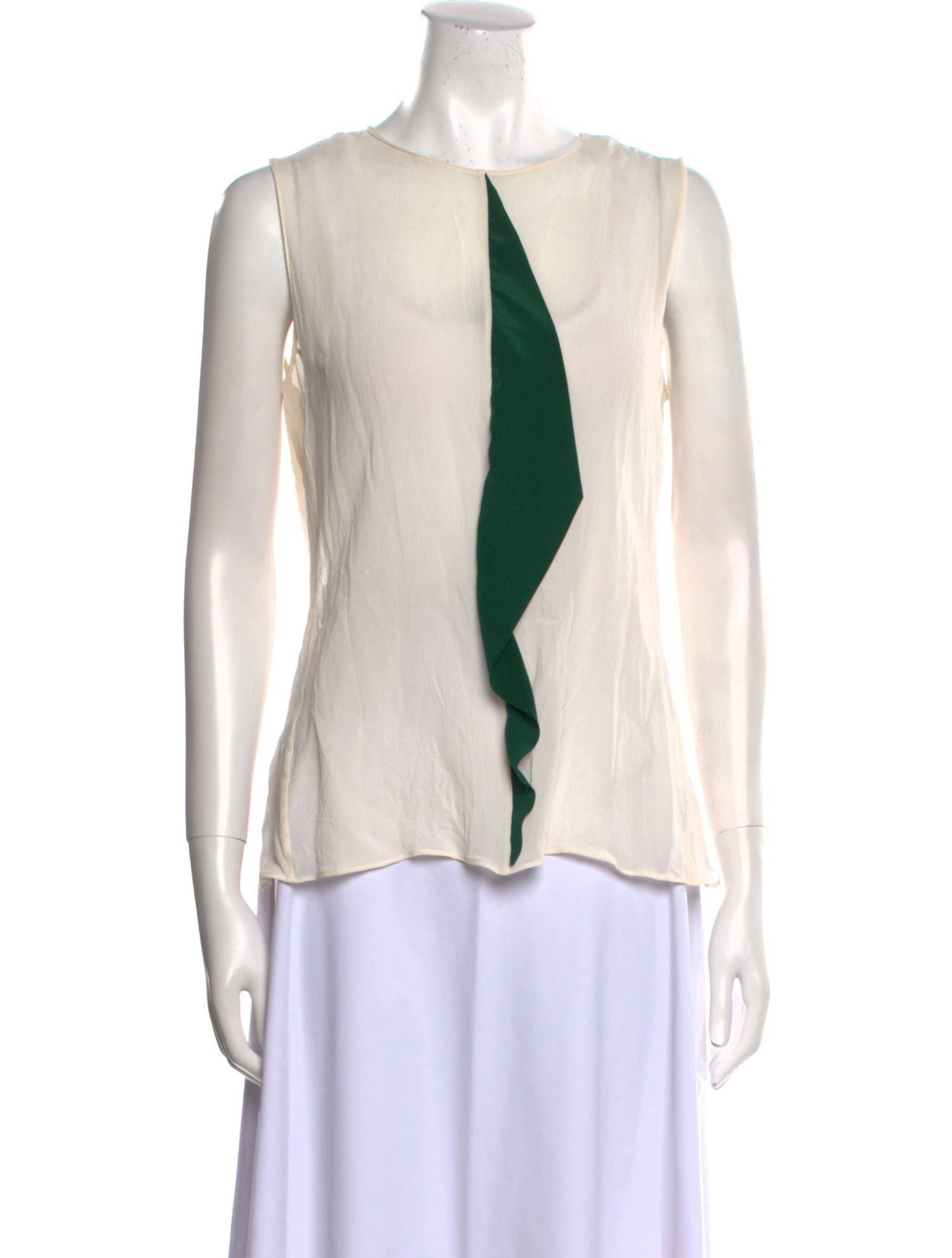Akris Silk Colorblock Pattern Top