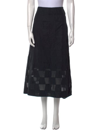 Akris Plaid Print Knee-Length Skirt