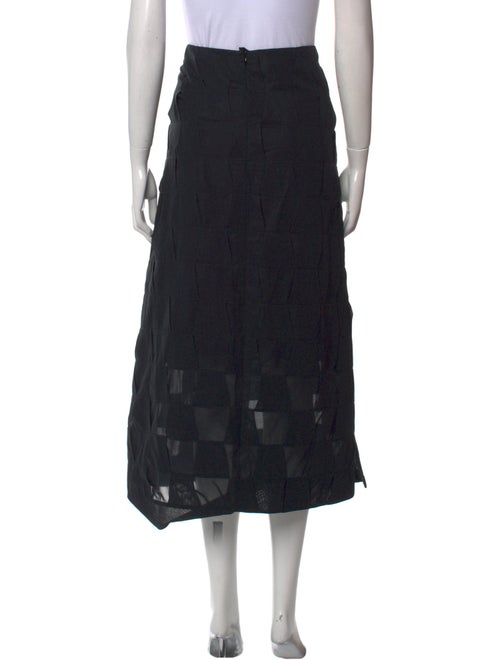 Akris Plaid Print Knee-Length Skirt