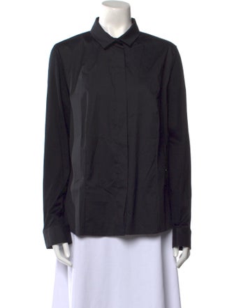 Akris Long Sleeve Button-Up Top