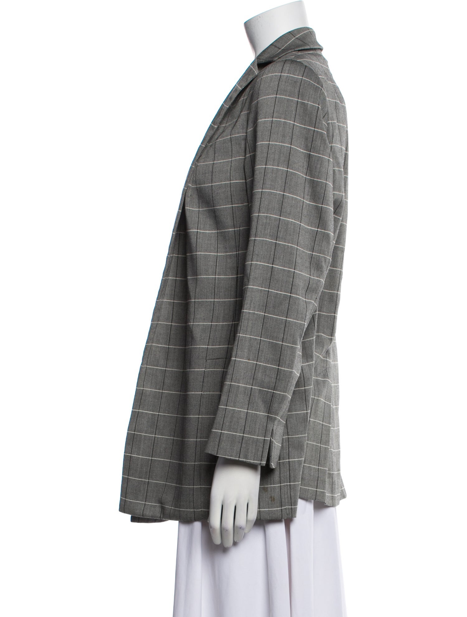 Akris Wool Plaid Print Coat