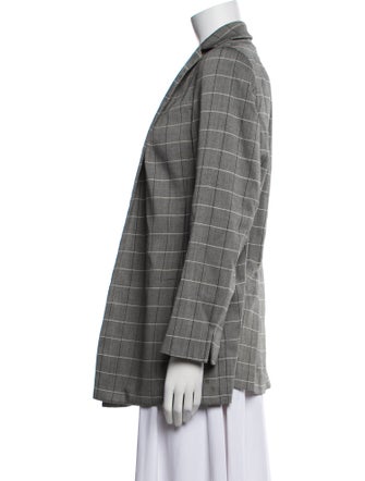 Akris Wool Plaid Print Coat