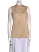 Akris Silk Mock Neck Button-Up Top