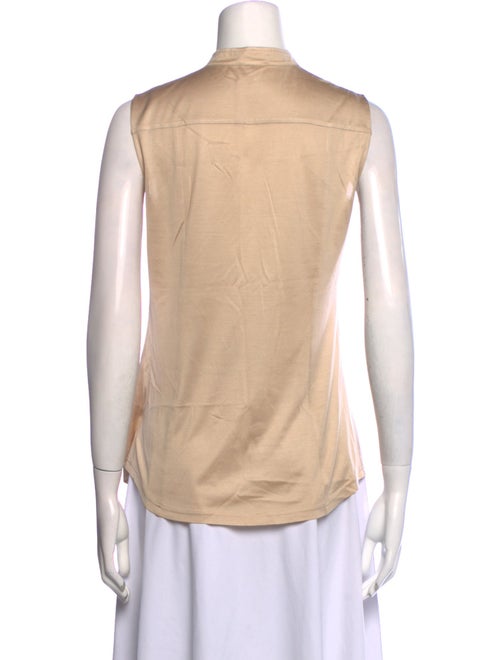 Akris Silk Mock Neck Button-Up Top