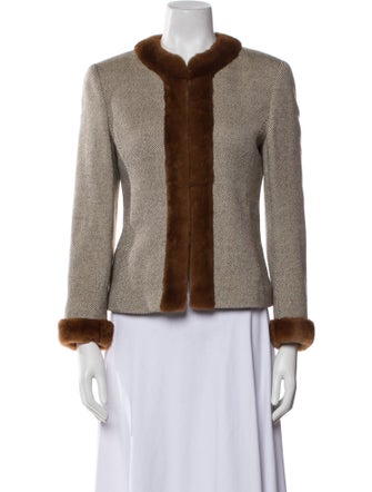 Akris Wool Tweed Pattern Evening Jacket