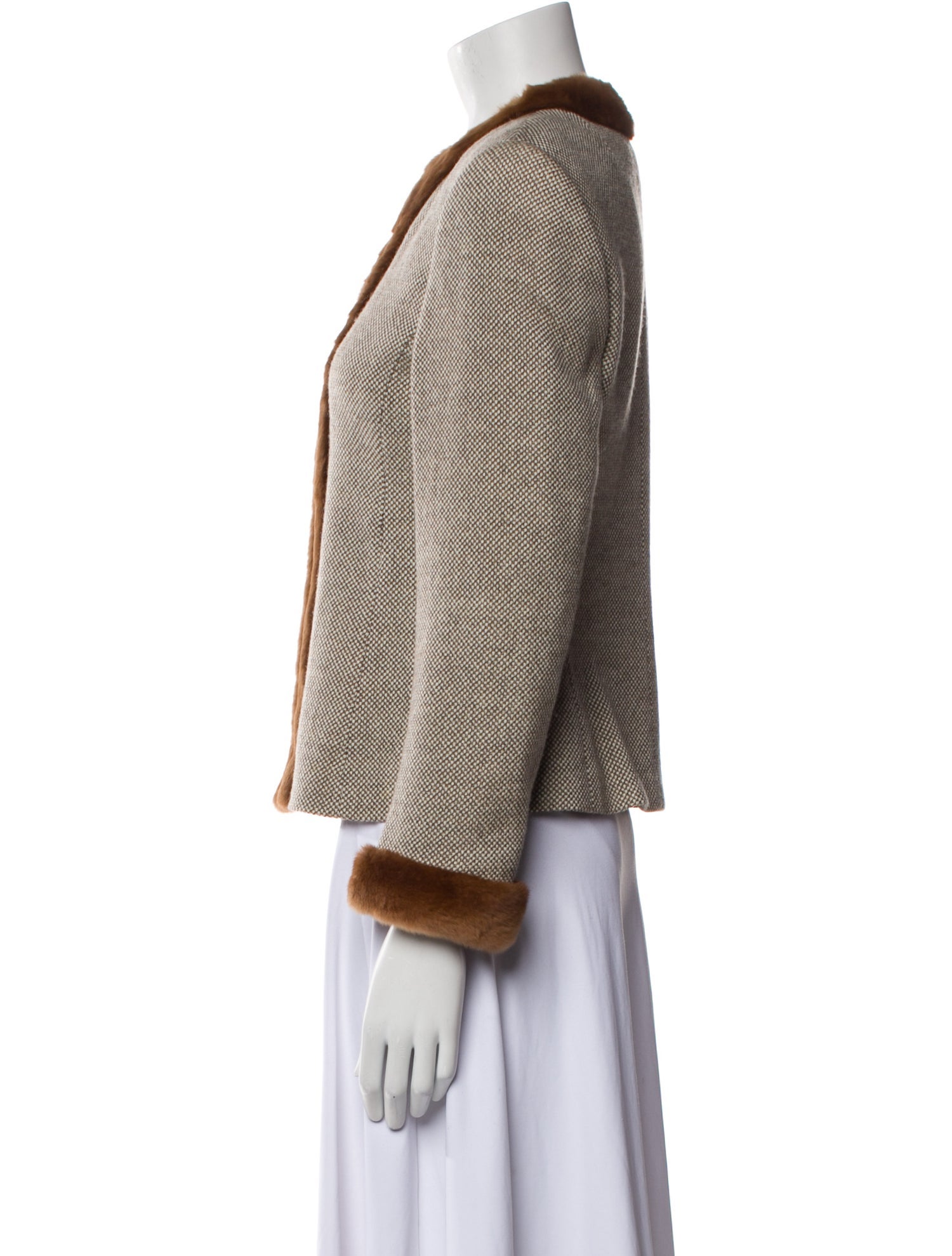 Akris Wool Tweed Pattern Evening Jacket