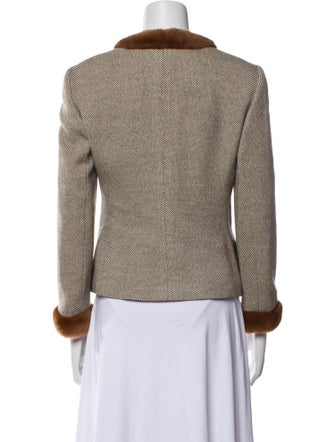 Akris Wool Tweed Pattern Evening Jacket