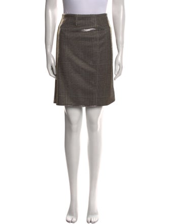 Akris Houndstooth Print Knee-Length Skirt