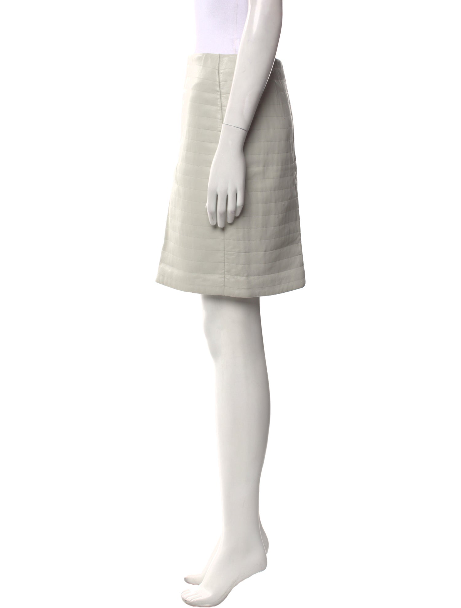 Akris Lamb Leather Mini Skirt